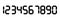 Black digital numbers. Seven-segment display is used in calculators, digital clocks or electronic meters. Vector