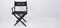 Black director chair use in video production or movie and cinema industry. It`s put on white background