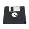 Black diskette isolated