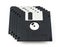 Black diskette isolated