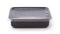 Black disposable plastic food takeaway container