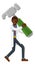 Black Doctor Man Holding Hammer Mascot Concept