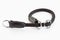 Black dog leash on white background