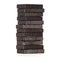 Black dominoes stacked