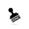 Black Done Stamp icon or logo
