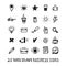 Black doodle hand drawn business icons set