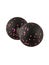 Black double or peanut ball massager on a white background