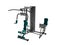 Black doubles with green seat mats sports weight training device for trainings 3d render on white background no shadow