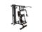 Black doubles sports metal weight training machine for training right side view 3d render on white background no shadow