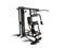Black doubles sports metal weight training machine for training right side view 3d render on white background with shadow