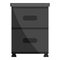 Black drawer icon, cartoon style