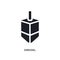 black dreidel isolated vector icon. simple element illustration from religion concept vector icons. dreidel editable logo symbol