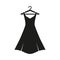 Black dress on hanger