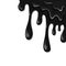 Black dripping slime background . Viscous liquid, oil. Vector cartoon illustration.