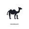 black dromedary isolated vector icon. simple element illustration from religion concept vector icons. dromedary editable logo