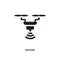 black drone isolated vector icon. simple element illustration from artificial intelligence concept vector icons. drone editable