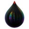 Black drop oil petrol gasoline poison droplet glossy. Water pillution