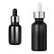 Black dropper bottle Serum essence cosmetic mockup