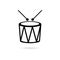 Black Drum icon or logo, Snare graphic