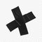 Black duct tape cross. Realistic black adhesive tape cross for fixing isolated on transparent background. Scotch cross. Realistic