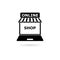 Black E-commerce online store icon or logo. Business concept