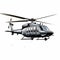 Black Eagle Helicopter Vector Art With High-key Lighting