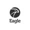 Black eagle logo icon design template vector illustration