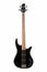 Black electric bass guitar