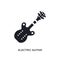 black electric guitar isolated vector icon. simple element illustration from united states concept vector icons. electric guitar