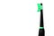 Black Electric Toothbrush with Green Bristles on White