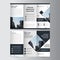 Black elegance business trifold Leaflet Brochure Flyer template
