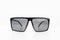 Black Elegant Sunglasses Close Up On White Background With Lens