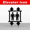 Black elevator vector icon design