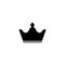 Black emperor corona icon set
