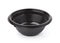 Black empty disposable plastic takeaway bowl