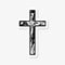 Black empty wooden Christian cross abstract pattern