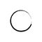 Black Enso Zen Circle on White Background. Vector