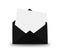 Black Envelope with letter.