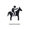 black equestrianism isolated vector icon. simple element illustration from sport concept vector icons. equestrianism editable logo