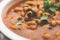 Black Eyed Kidney Beans Curry or Chawli chi usal served in a bowl, selective focus