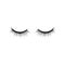 Black False eyelashes. Mascara single decorative element
