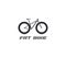 Black fat mountain bike silhouette logo. All-terrain bicycle logotype. Professional cycling icon. Cross country cycle