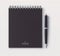 Black faux leather cover notebook