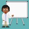Black Female Doctor with Magnetic Board