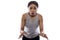 Black Female Fitness Trainer Feeling Shocked