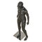 Black female nude glossy mannequin on white background. 3d rendering