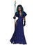 Black Female Sorceress with Magic Staff - front view