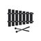 Black filled xylophone. Musical percussion instrument icon