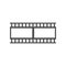 Black film strip tape vector template.