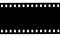 Black film strip on white background